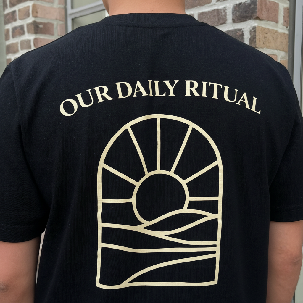 ODR Essential Tee Black - Close-up backprint