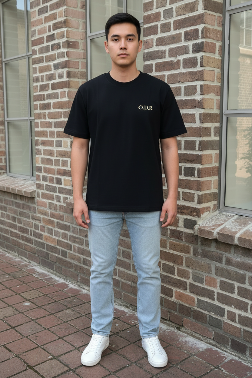 ODR Essential Tee Black - Front full body